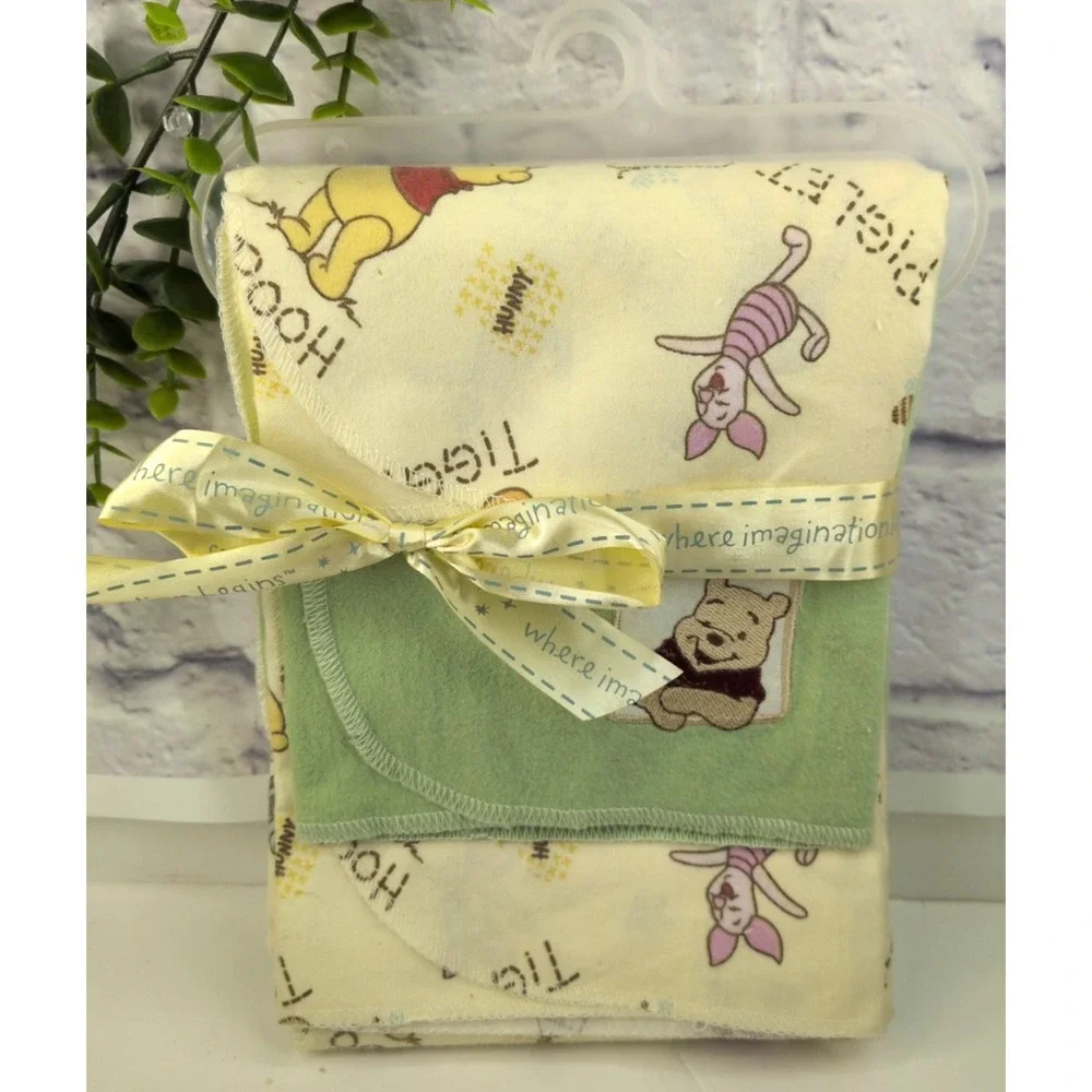 NEW VNTG🍯Disney Winnie The Pooh And Friends Nursery Receiving Baby Blanket Gift
